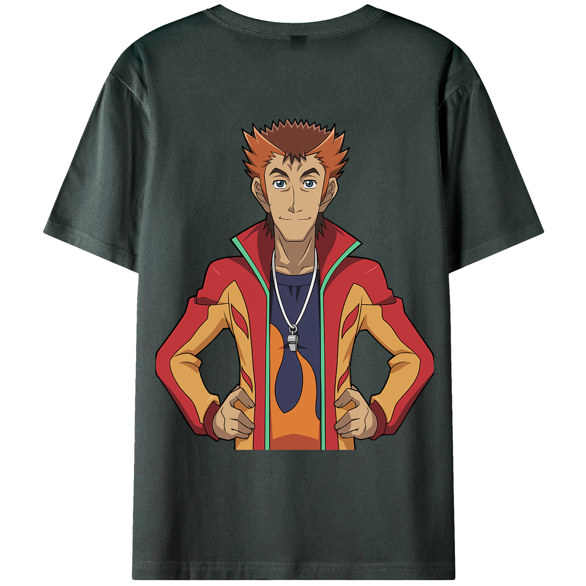（画像用） 遊☆戯☆王 Yu-Gi-Oh! 綿100％ メンズ半袖Tシャツ（バックプリント） 通気性